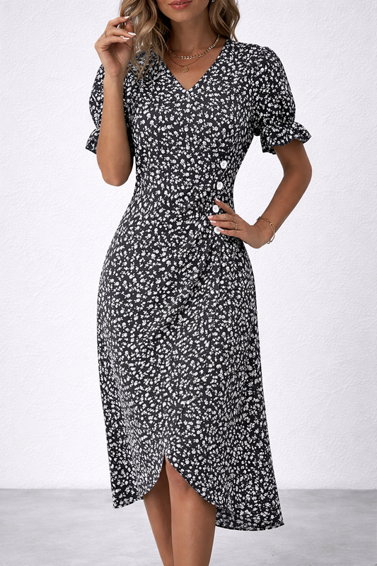 Luxu Flor - Vestido con estampado flores pequeñas